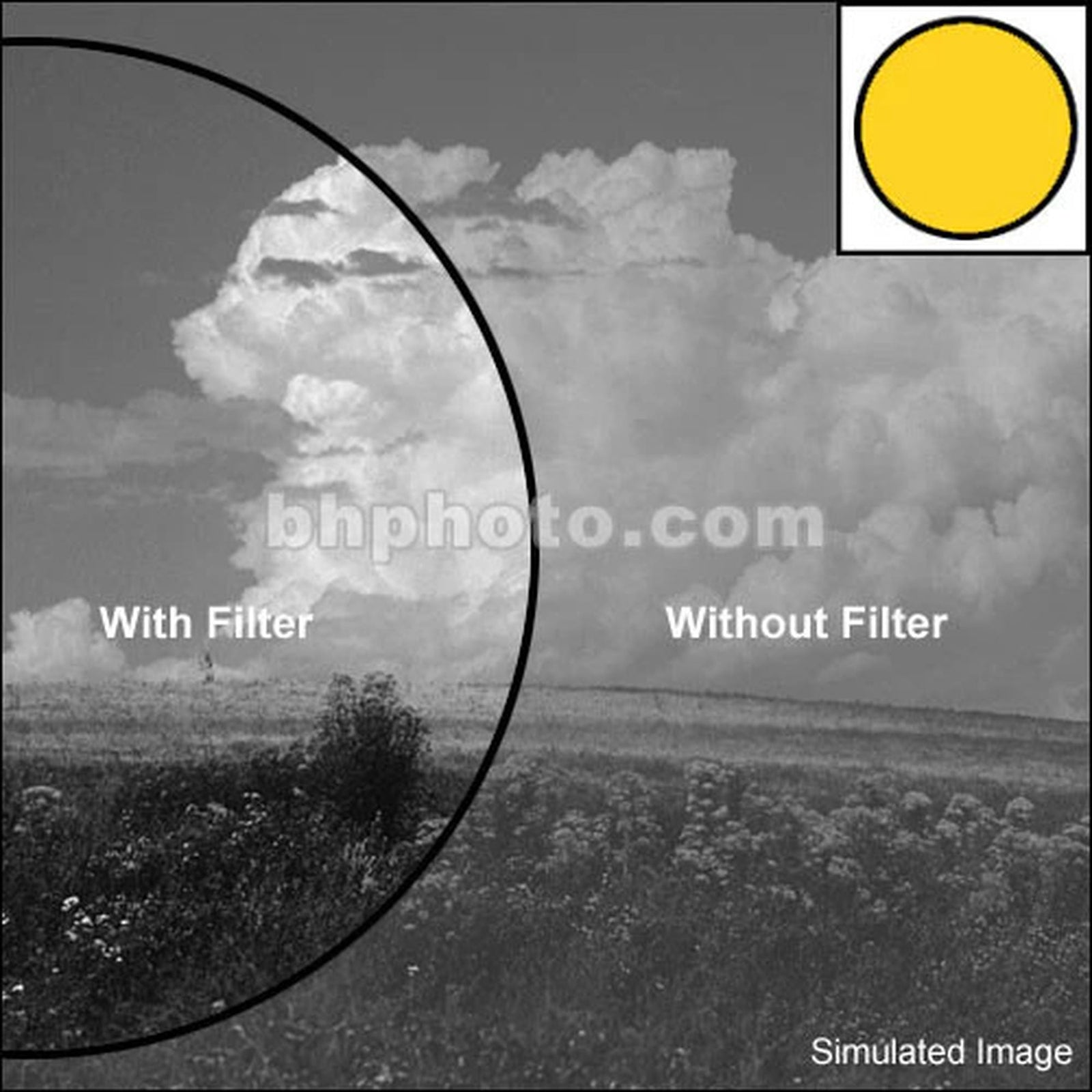 Tiffen 4x6" Yellow 12 Glass Filter for Black & White Film