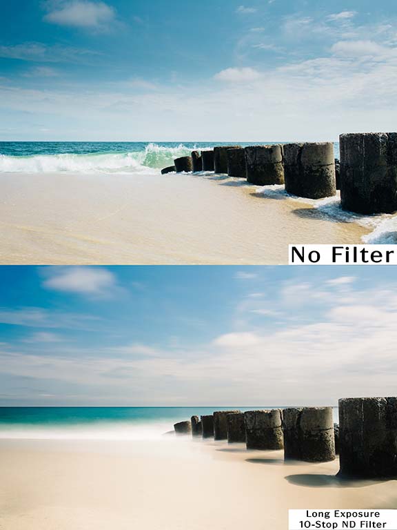 10-Stop Full Spectrum ND Hot Mirror Long Exposure Water White Glass Filter
