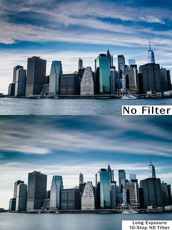 10-Stop Full Spectrum ND Hot Mirror Long Exposure Water White Glass Filter