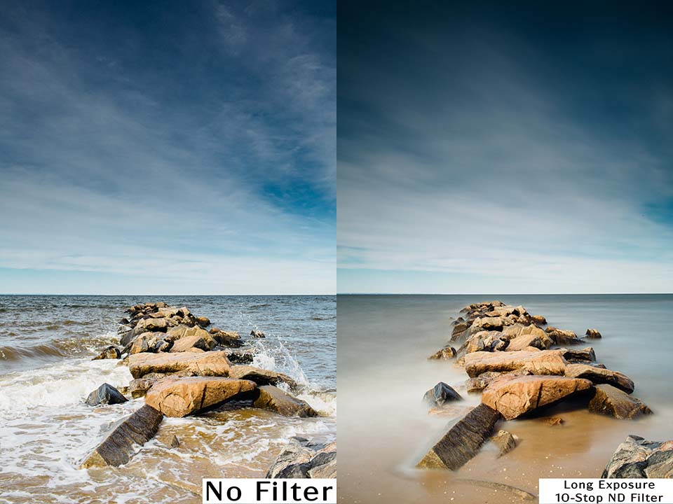 10-Stop Full Spectrum ND Hot Mirror Long Exposure Water White Glass Filter