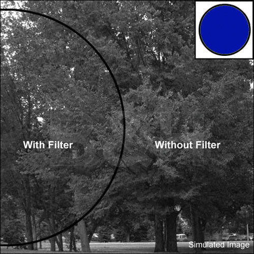 Tiffen 4x4" Blue 47B Glass Filter for Black & White Film