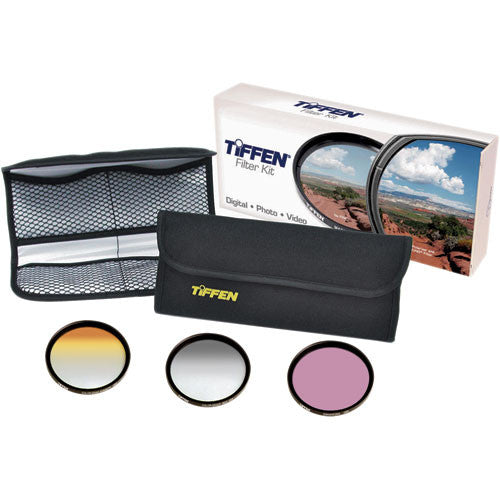 Tiffen 58mm Scenic Enhancement Kit 3 - Sunset Color Grad 2, Enhancing Filter, Color Grad ND .6 Filters